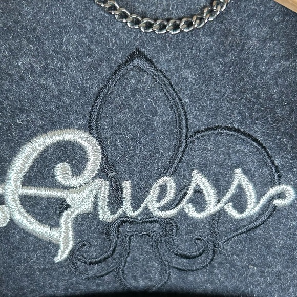 Guess Womens Large Dark Gray Wool Blend Lined Collared Fitted Pea Coat - Picture 9 of 12